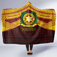 Personalised Tonga Vava'u High School Hooded Blanket Polynesian Ngatu Tribal LT9 One Size Red - Polynesian Pride