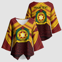 Personalised Tonga Vava'u High School Kimono Sleeve Blouse Polynesian Ngatu Tribal LT9 - Polynesian Pride