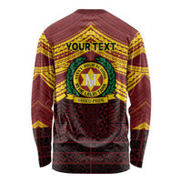 Personalised Tonga Vava'u High School Long Sleeve Shirt Polynesian Ngatu Tribal LT9 - Polynesian Pride