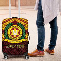 Personalised Tonga Vava'u High School Luggage Cover Polynesian Ngatu Tribal