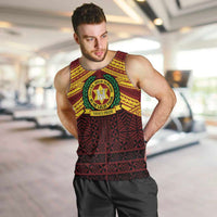 Personalised Tonga Vava'u High School Men Tank Top Polynesian Ngatu Tribal LT9 Red - Polynesian Pride