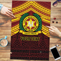 Personalised Tonga Vava'u High School Puzzle Polynesian Ngatu Tribal LT9 Red - Polynesian Pride