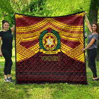 Personalised Tonga Vava'u High School Quilt Polynesian Ngatu Tribal