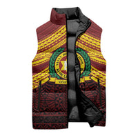 Personalised Tonga Vava'u High School Sleeveless Puffer Jacket Polynesian Ngatu Tribal LT9 - Polynesian Pride