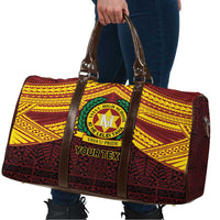 Personalised Tonga Vava'u High School Travel Bag Polynesian Ngatu Tribal - Polynesian Pride