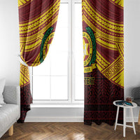 Personalised Tonga Vava'u High School Window Curtain Polynesian Ngatu Tribal LT9 - Polynesian Pride