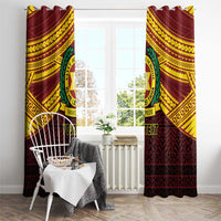 Personalised Tonga Vava'u High School Window Curtain Polynesian Ngatu Tribal LT9 - Polynesian Pride