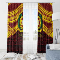 Personalised Tonga Vava'u High School Window Curtain Polynesian Ngatu Tribal LT9 - Polynesian Pride