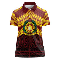 Personalised Tonga Vava'u High School Women Polo Shirt Polynesian Ngatu Tribal
