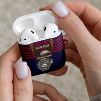 American Samoa Brave Eagle Personalized AirPods Case National Flag Color LT9 - Polynesian Pride
