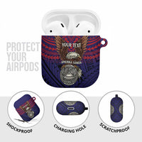 American Samoa Brave Eagle Personalized AirPods Case National Flag Color LT9 - Polynesian Pride