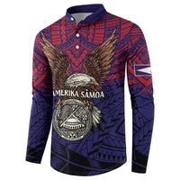 American Samoa Brave Eagle Personalized Button Sweatshirt National Flag Color