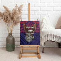 American Samoa Brave Eagle Personalized Canvas Wall Art National Flag Color LT9 - Polynesian Pride
