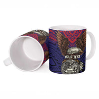 American Samoa Brave Eagle Personalized Ceramic Mug National Flag Color LT9 - Polynesian Pride