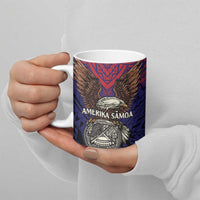 American Samoa Brave Eagle Personalized Ceramic Mug National Flag Color LT9 - Polynesian Pride