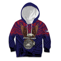 American Samoa Brave Eagle Personalized Kid Hoodie National Flag Color