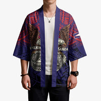 American Samoa Brave Eagle Personalized Kimono National Flag Color LT9 - Polynesian Pride