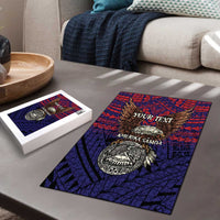 American Samoa Brave Eagle Personalized Puzzle National Flag Color - Polynesian Pride