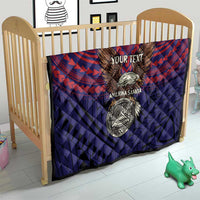 American Samoa Brave Eagle Personalized Quilt National Flag Color