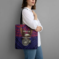 American Samoa Brave Eagle Personalized Tote Bag National Flag Color LT9 - Polynesian Pride