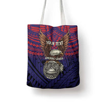 American Samoa Brave Eagle Personalized Tote Bag National Flag Color LT9 - Polynesian Pride