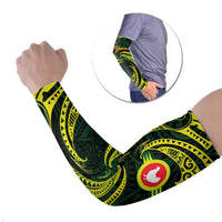American Samoa Manua Cession Day Personalized Arm Sleeves Polynesian Wave Style - Polynesian Pride