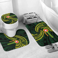 American Samoa Manua Cession Day Personalized Bathroom Set Polynesian Wave Style - Polynesian Pride
