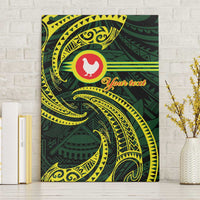 American Samoa Manua Cession Day Personalized Canvas Wall Art Polynesian Wave Style