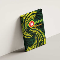 American Samoa Manua Cession Day Personalized Canvas Wall Art Polynesian Wave Style