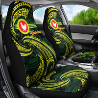American Samoa Manua Cession Day Personalized Car Seat Cover Polynesian Wave Style