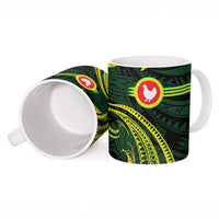 American Samoa Manua Cession Day Personalized Ceramic Mug Polynesian Wave Style - Polynesian Pride