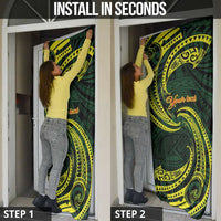American Samoa Manua Cession Day Personalized Door Cover Polynesian Wave Style LT9 - Polynesian Pride