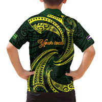 American Samoa Manua Cession Day Personalized Family Matching Summer Maxi Dress and Hawaiian Shirt Polynesian Wave Style