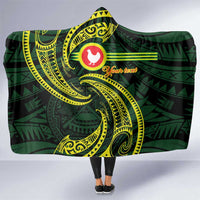 American Samoa Manua Cession Day Personalized Hooded Blanket Polynesian Wave Style