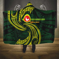 American Samoa Manua Cession Day Personalized Hooded Blanket Polynesian Wave Style