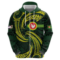 American Samoa Manua Cession Day Personalized Hoodie Polynesian Wave Style