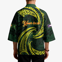 American Samoa Manua Cession Day Personalized Kimono Polynesian Wave Style - Polynesian Pride