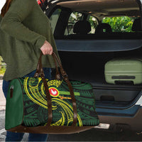 American Samoa Manua Cession Day Personalized Travel Bag Polynesian Wave Style - Polynesian Pride