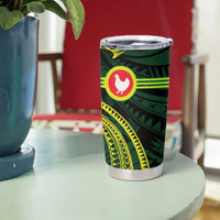 American Samoa Manua Cession Day Personalized Tumbler Cup Polynesian Wave Style