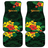 American Samoa Manu'atele Personalized Car Mats Manua Island Hibiscus Flowers