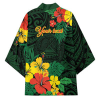 American Samoa Manu'atele Personalized Kimono Manua Island Hibiscus Flowers - Polynesian Pride