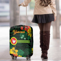 American Samoa Manu'atele Personalized Luggage Cover Manua Island Hibiscus Flowers