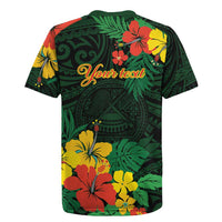 American Samoa Manu'atele Personalized Rugby Jersey Manua Island Hibiscus Flowers LT9 - Polynesian Pride