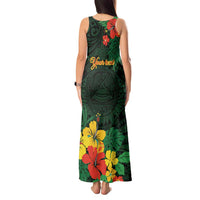 American Samoa Manu'atele Personalized Tank Maxi Dress Manua Island Hibiscus Flowers