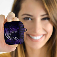 Manua Segaula American Samoa High School Personalized AirPods Case Polynesian Wave Style LT9 Purple - Polynesian Pride