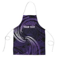 Manua Segaula American Samoa High School Personalized Apron Polynesian Wave Style LT9 Purple - Polynesian Pride