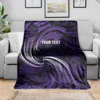 Manua Segaula American Samoa High School Personalized Blanket Polynesian Wave Style