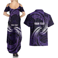 Manua Segaula American Samoa High School Personalized Couples Matching Summer Maxi Dress and Hawaiian Shirt Polynesian Wave Style LT9 - Polynesian Pride