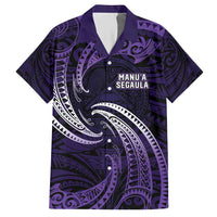 Manua Segaula American Samoa High School Personalized Hawaiian Shirt Polynesian Wave Style LT9 Purple - Polynesian Pride
