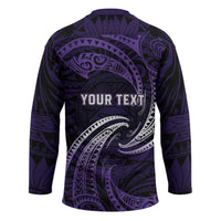 Manua Segaula American Samoa High School Personalized Hockey Jersey Polynesian Wave Style LT9 - Polynesian Pride
